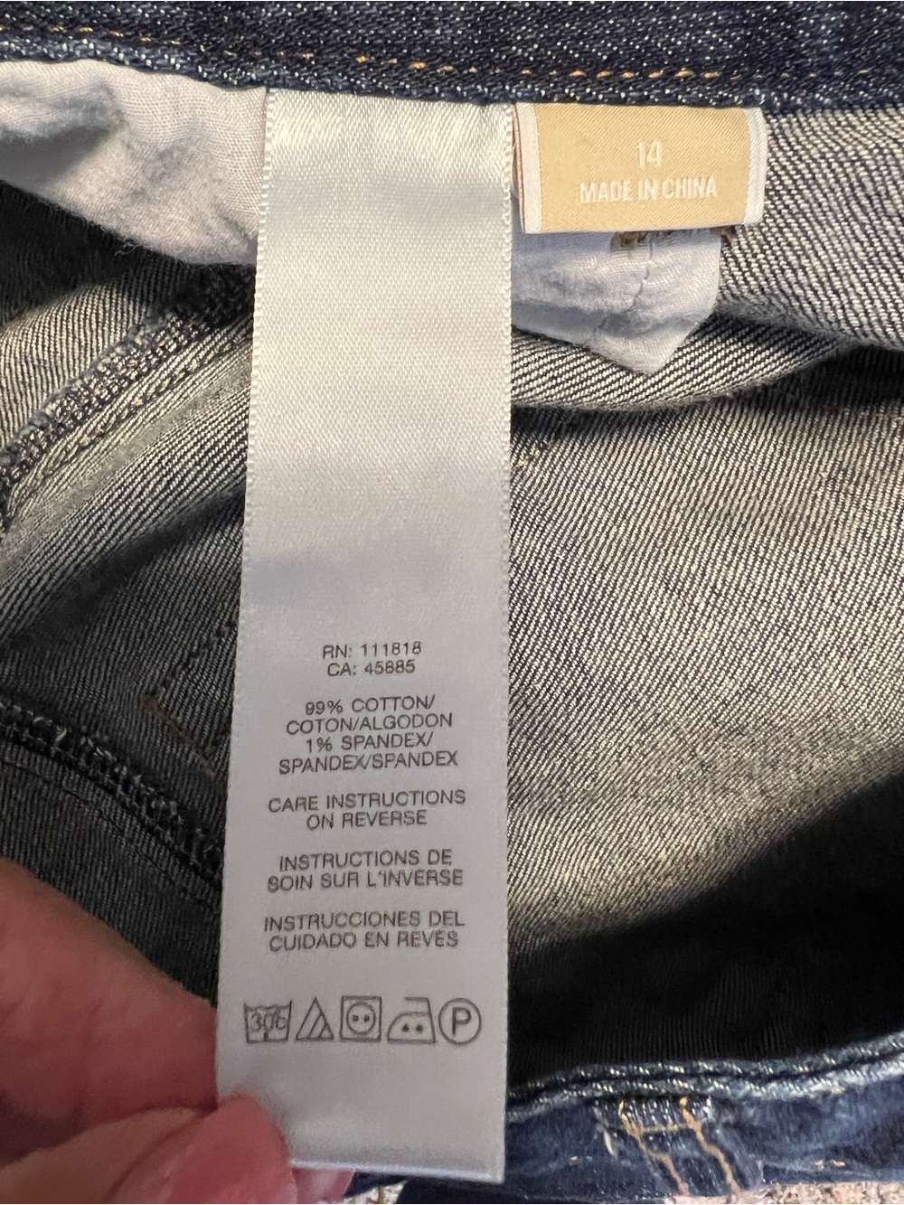 Michael Kors Women’s Bootcut Jeans Size 14 Dark Blue Grommet Back Pocket - Picture 7 of 10